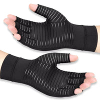 1Pair Copper Arthritis Gloves for Hand Pain Relief, Rheumatoid Osteoarthritis, Swelling, Carpal Tunnel, Compression Gloves